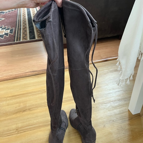 Dark grey faux suade knee high boots. Heel size 2.5”. Size 8M. Barely worn. - Picture 6 of 6